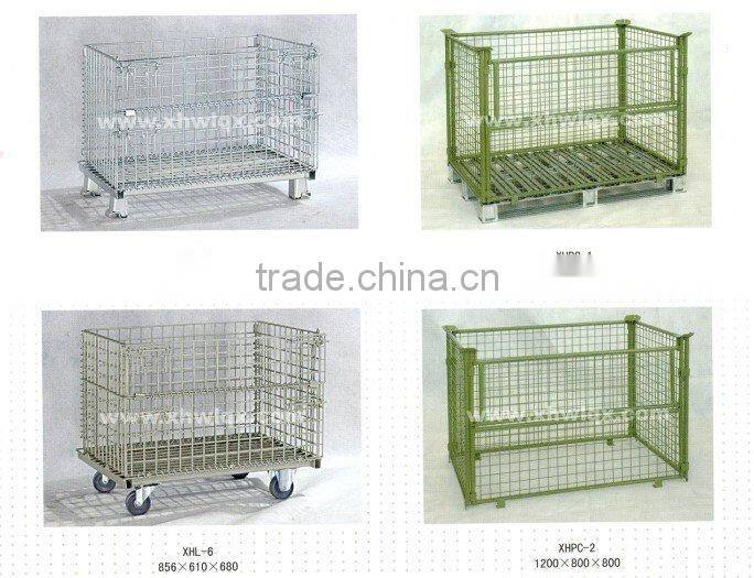 stackable pallet cage/wire mesh container