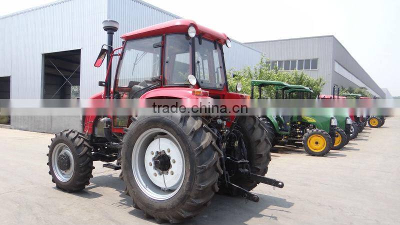 2016 hot 110hp 4WD NEW1104 with front end loader and backhoe farm tractor