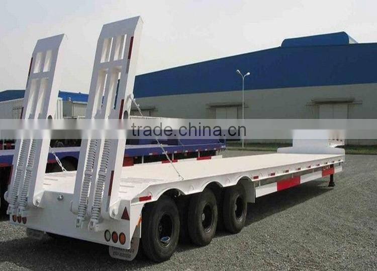 Cheap Price 40 ton Low Bed Semi Truck Trailer for Heavy Duty Equipment Transport