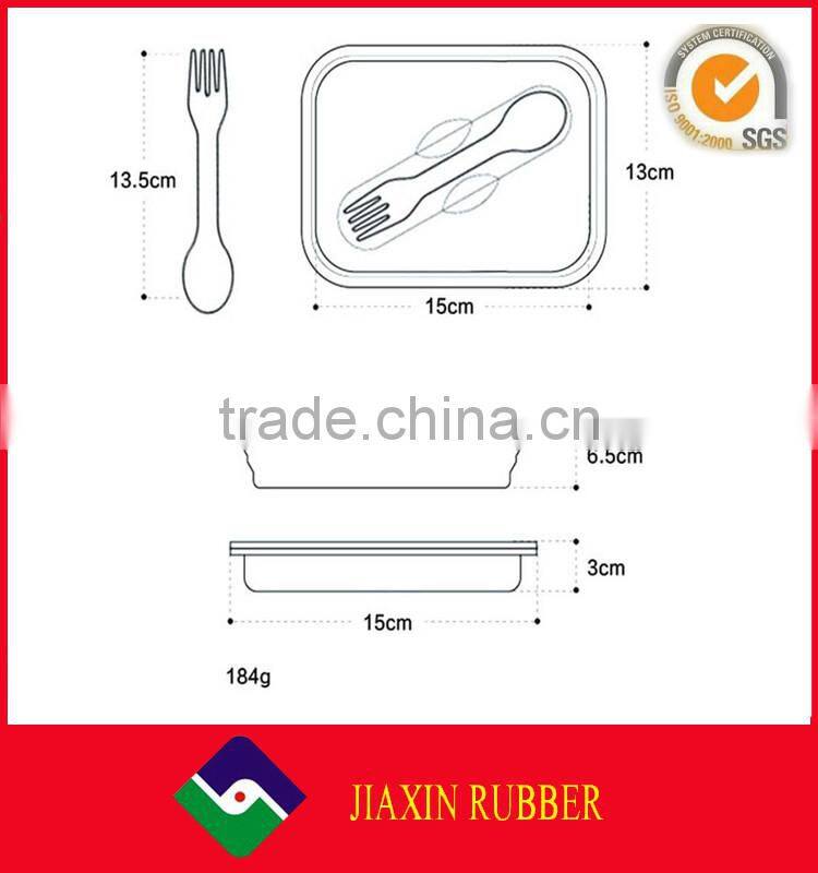 FDA approve food grade collapsible silicone lunch box portable bento box disposable food containers 600 ml