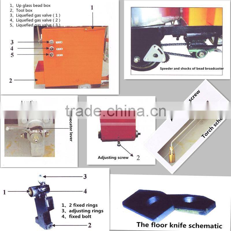 GD hot sales hand push stainless thermoplastic road marking equipment