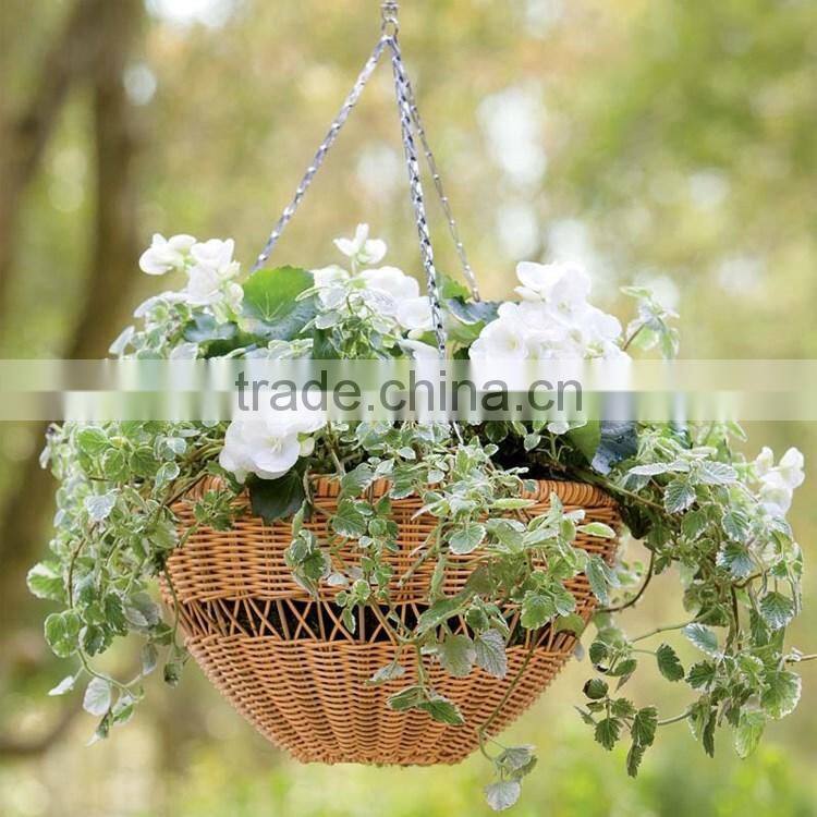 Garden decor wholesale multi colors hanging basket plastic flower pot