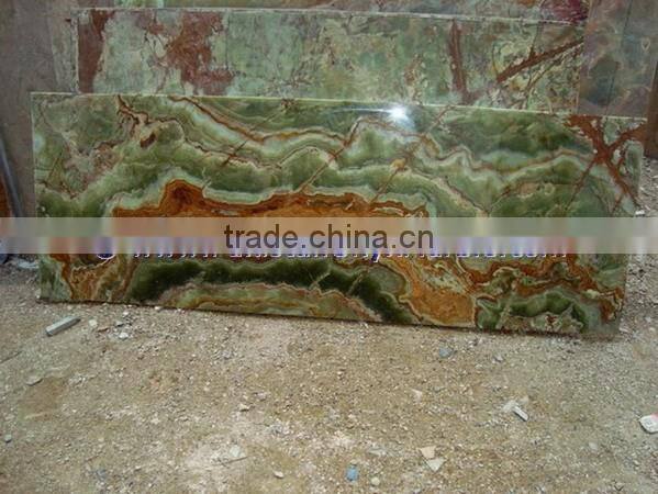 POLISHED DARK GREEN ONYX TABLE TOPS COLLECTION