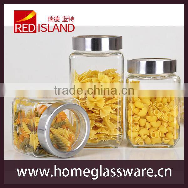 hot sale clear food grade glass jar with lid