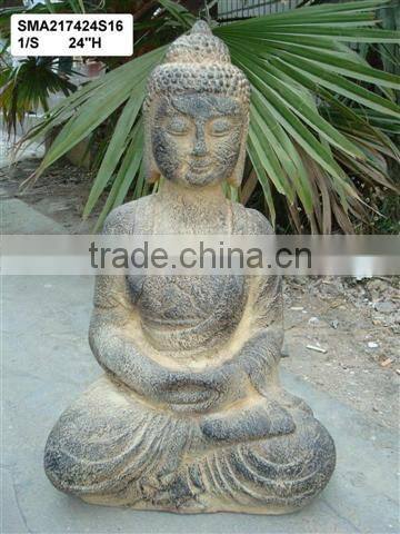 Female buddha statue with resin material