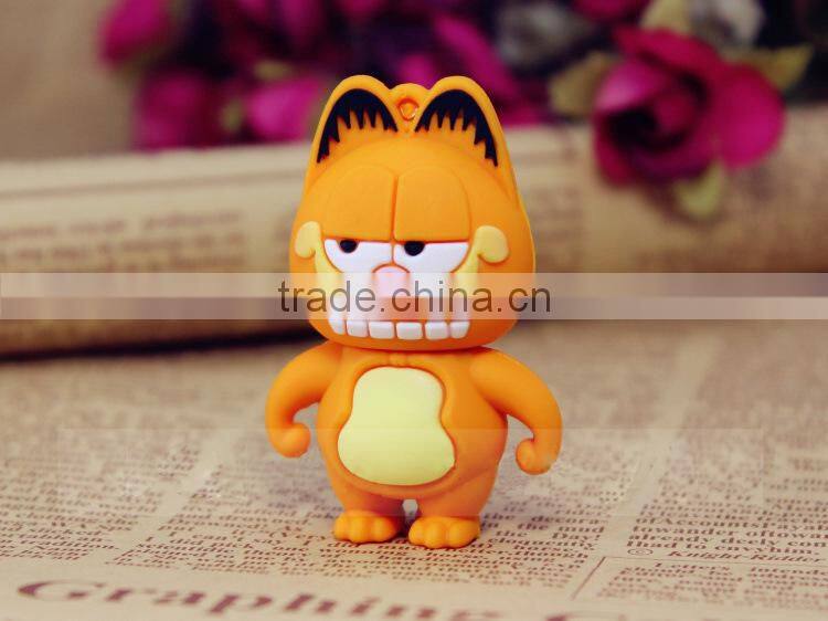 Creative mini coffee cartoon cat usb flash drive shell