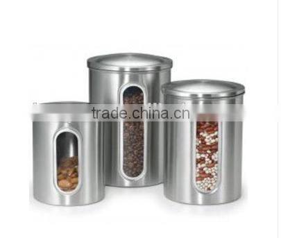 Stainless Steel Storage Canister Nut Canister Set Of 3