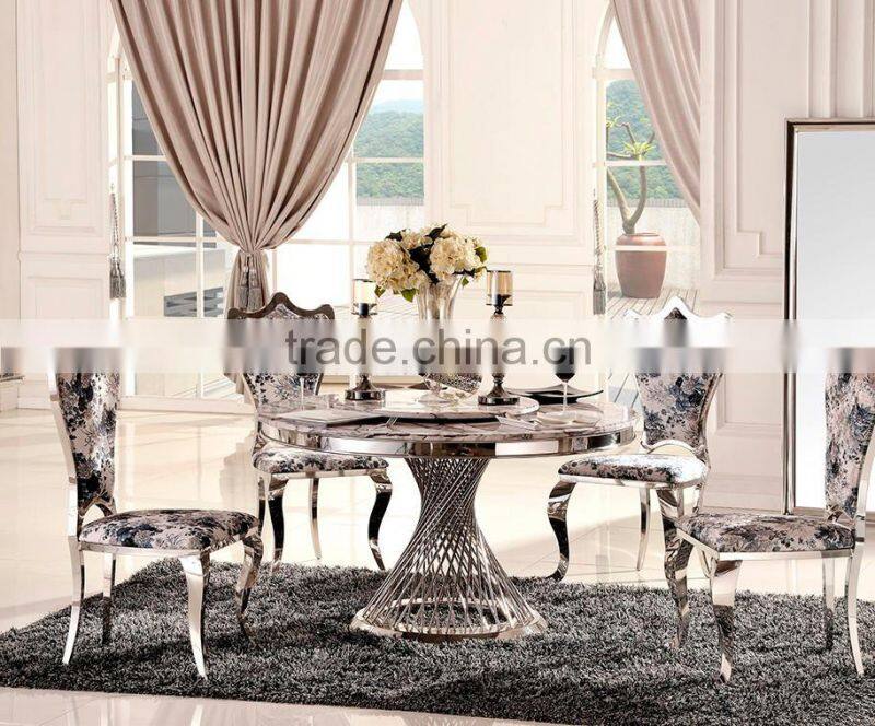 TH381 Home Furniture Oval Marble Top Dining Table Designs