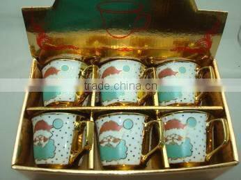 Clearance sale golden Arab style porcelain tea set