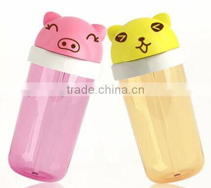 Supply fashion Creative personality cartoon straw cup / Student cup