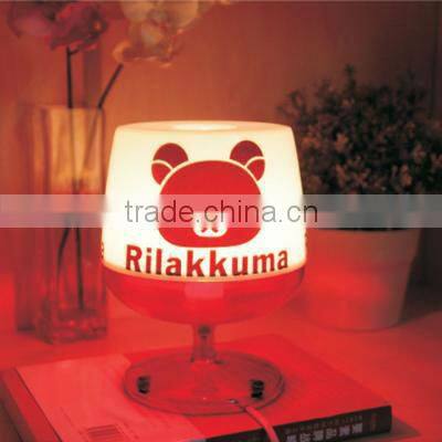fashion Bear pattern red wine glass night light / lamp