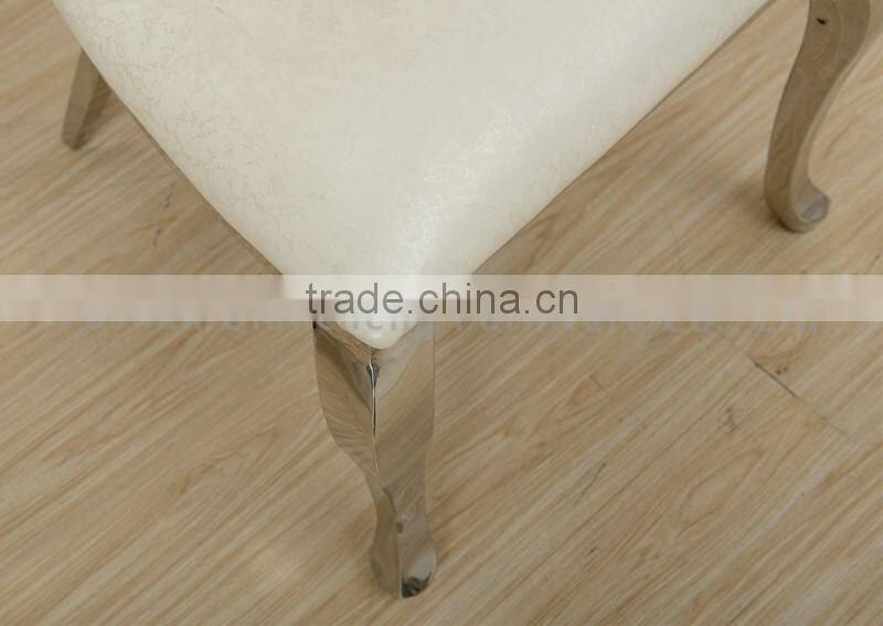 wings shape white wedding chair stainless steel legs