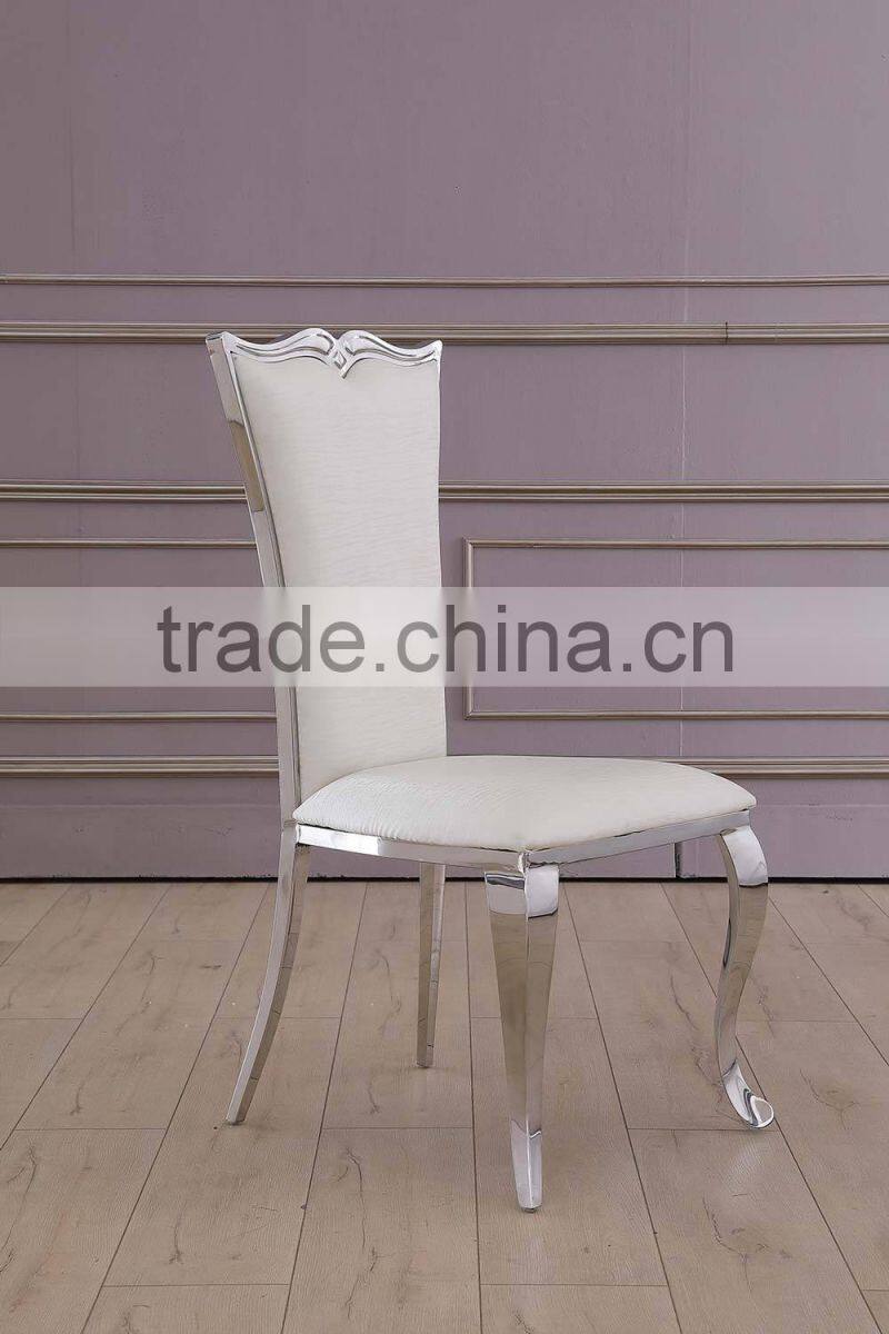 Golden brushed stainless steel hotel banquet chair dining room chair