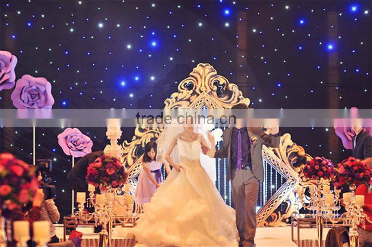 Black/white led star curtain for romantic wedding decoration