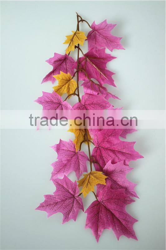 Home curtain gardens edging christmas decorative 1ft to 2ft or 30cm to 60cm artificial silk hanging maple branches EFYZ08 0601