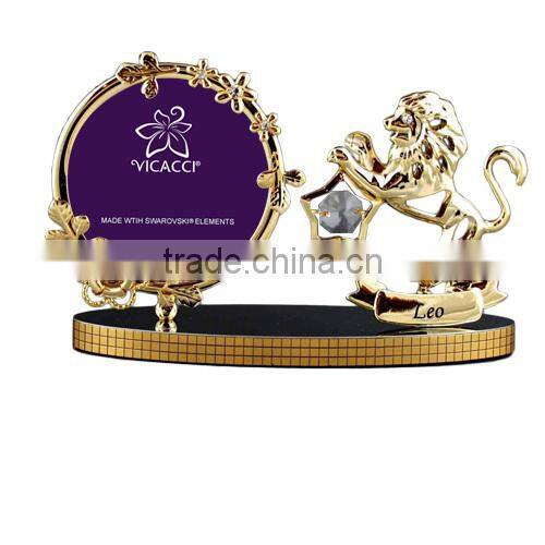 Good Quality 24K gold plated Zodiac Taurus 3x3" Photo Frame