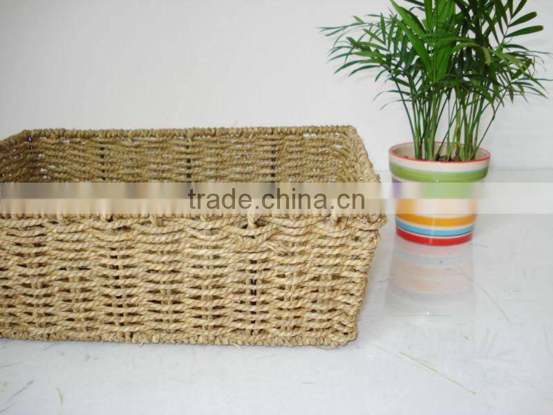 Small Rectangle sea grass basket &straw basket