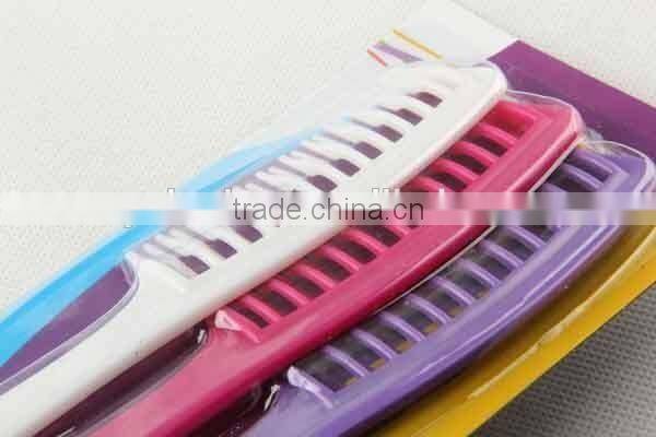 Staggered comb with hanging hole/3PC Plastic hair brush