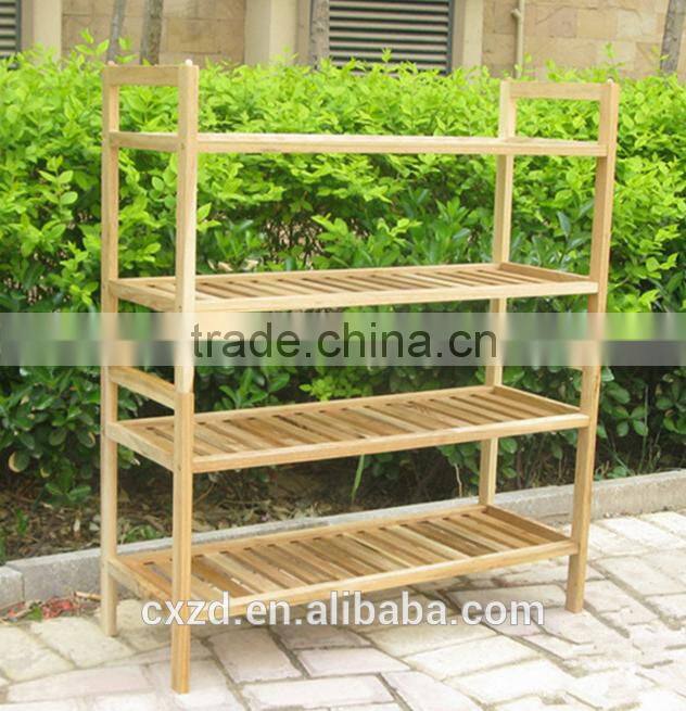 wholesale four-tier walnut shoe rack