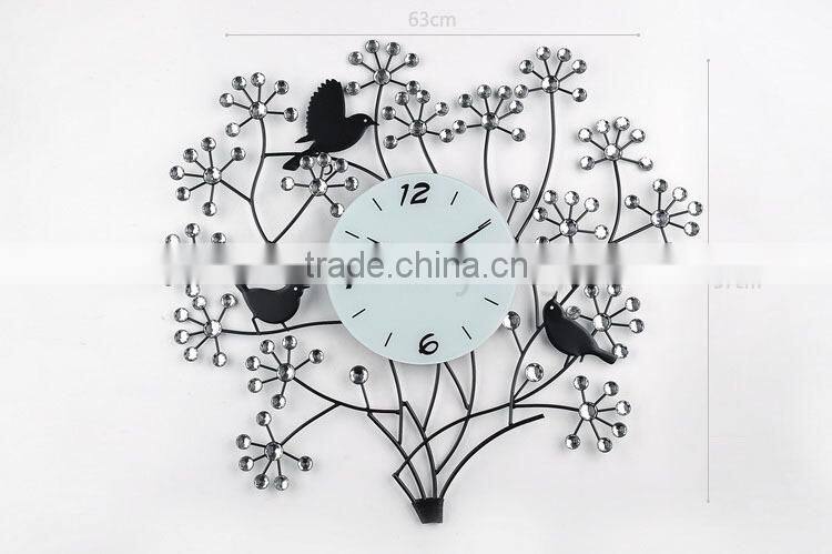 Bird Tree Metal digital wall clock(GZH-86) Wholesale