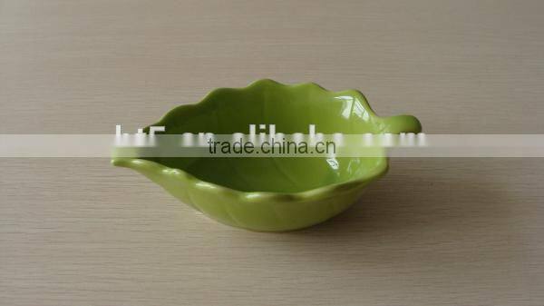 Ceramic Red Leaf promotion serving tray