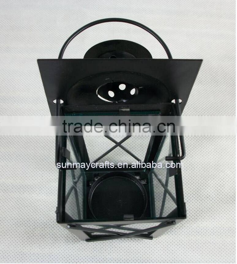 antique metal lantern with led candle outdoor decorative metal latnern