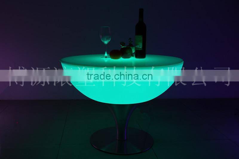 Color changing wholesale plastic home furniture coffee dest led table
