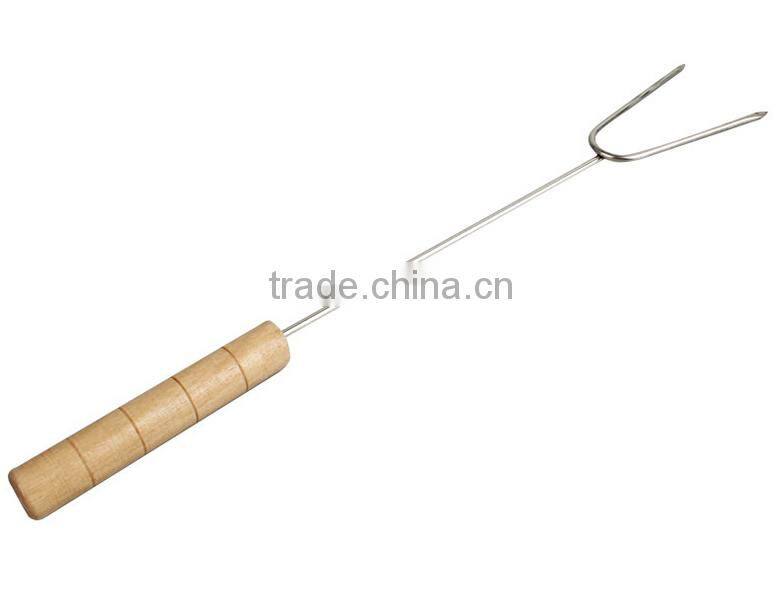 Wooden handle bbq tool set