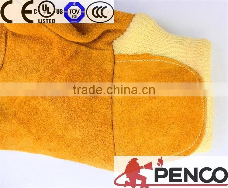 fire fight safety 3m reflector reflective fire retardant cuff cowhide cow leather safety glove