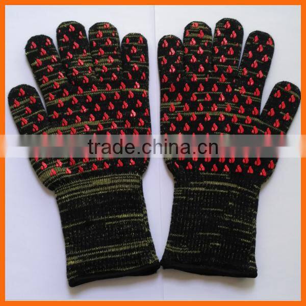 Custom Silicone Grip Heat and Cut Resistance Gloves for Kitchen Use