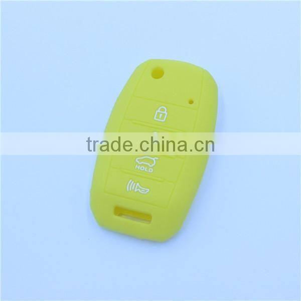 Nice silicone car key covers for hyundaikia 4 buttons floding remote keys