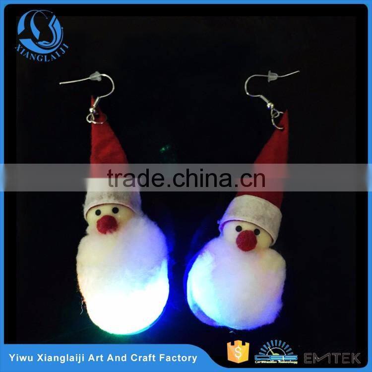 christmas angle lighted battery children earrings