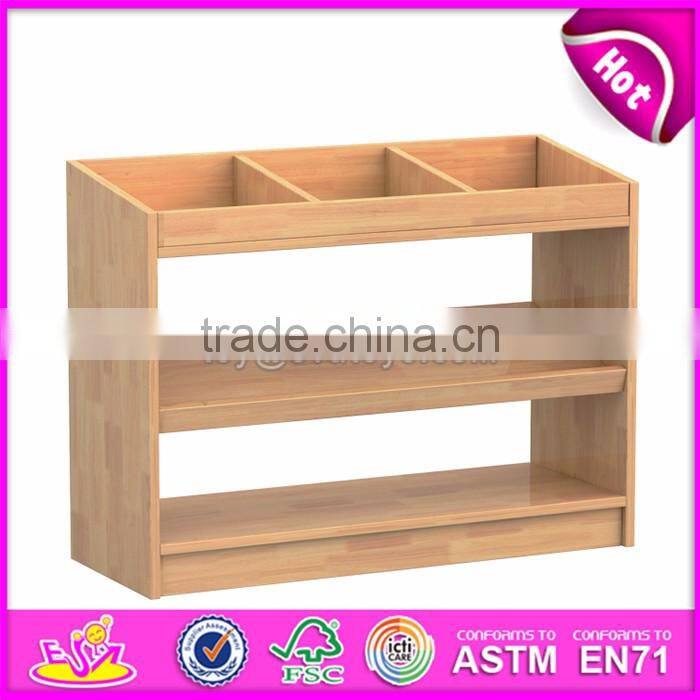 Best wholesale kindergarten toy storage wooden kids storage shelves W08C195