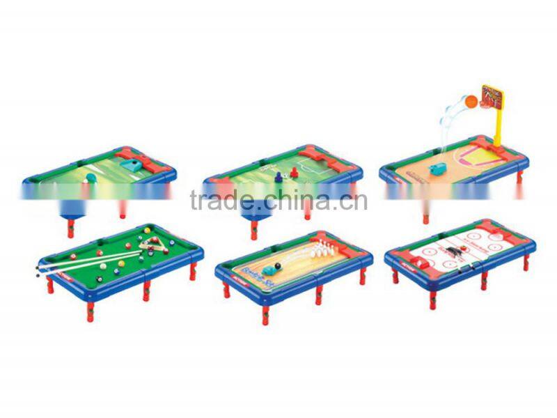 Promotion 6 in 1 table game toy set in color box