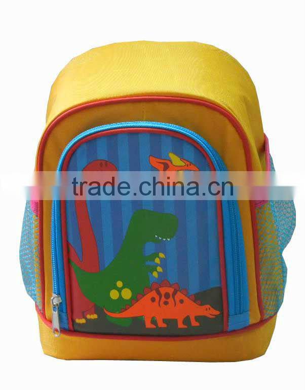 2014 hot sale cute printing lunch backpack for kids with polyester