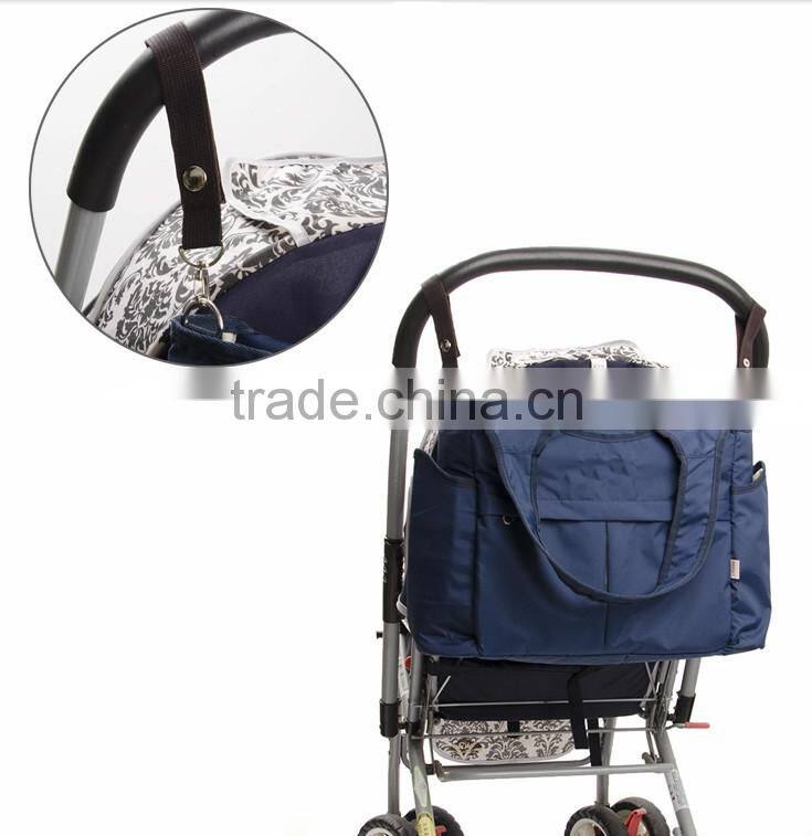 Folding 3pcs set nylon diaper bag for baby