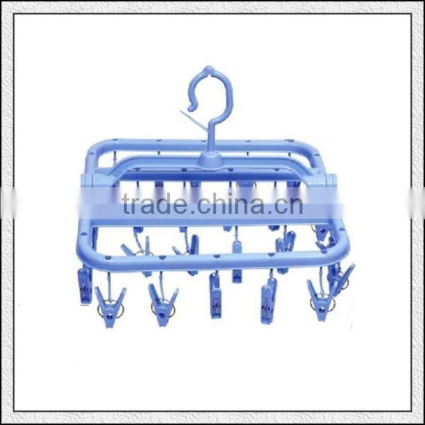 Cheap hot sell high quality plastic foldable hanger for cloth baby size with lips factory