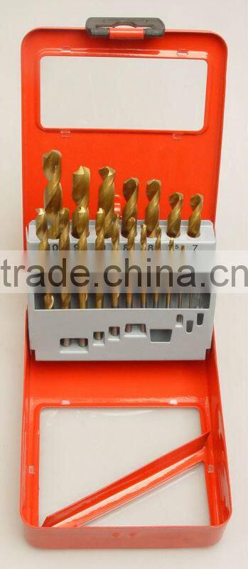 19pcs HSS Titanium Drill Set