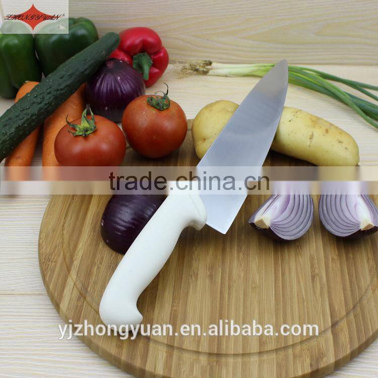 ZY-B1127A 10 inch food grade chef knife kitchen knife with comfortable white PP handle