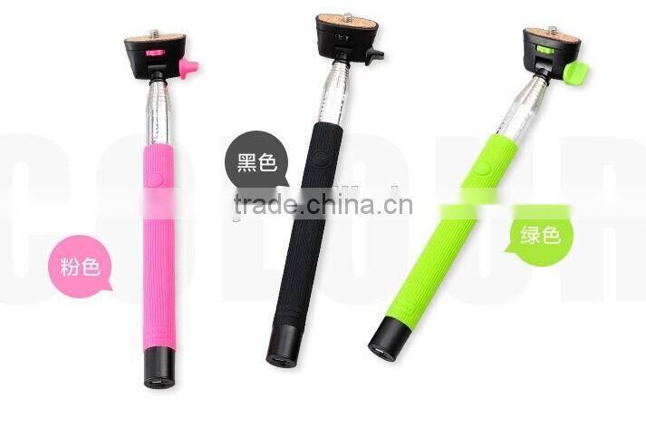 2014 hot selling wireless extendable mobile phone selfie stick