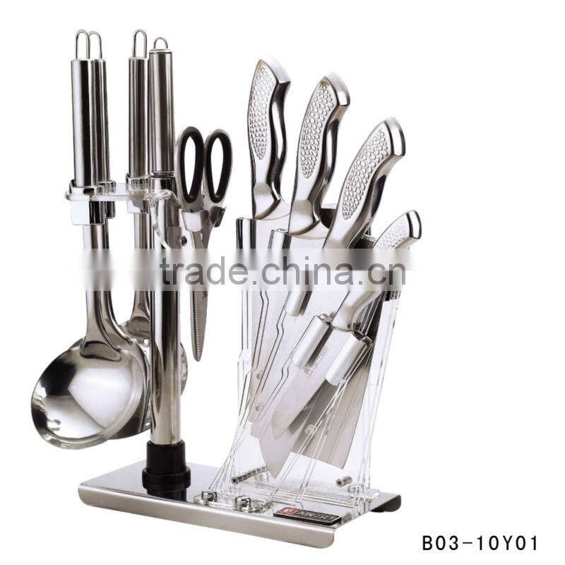 stainless steel kitchen knife with hollow handle