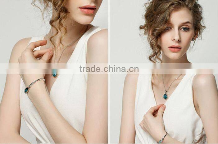 2016 cheap Women's Rhinestone Chain Crystal pendent Necklace Waterdrop Jewelry Xmas Christmas Gift for decoration