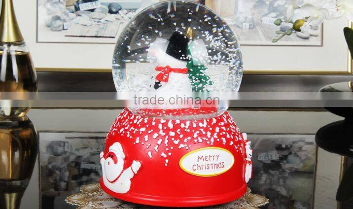 Hot Sale Snowflake christmas snow globe musical christmas snow globe