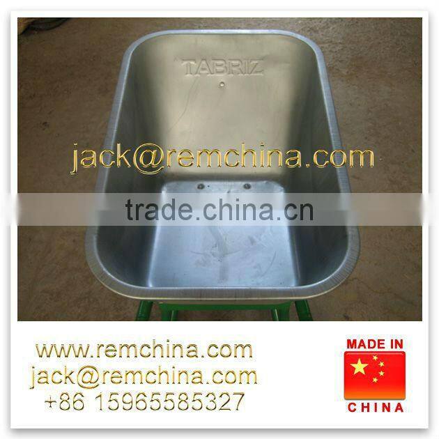 Rem WB6404 galvanized deep tray wheelbarrow for russia type gardening work use