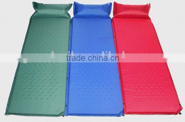 Double person polyster high density memory self inflatable camping mattress