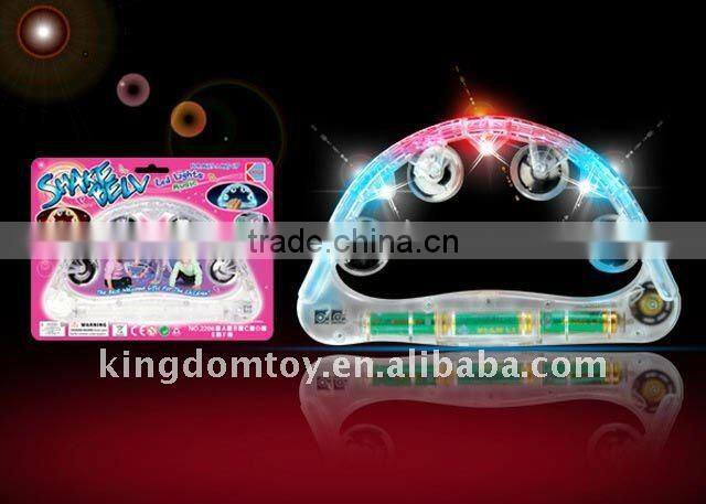 transparent baby bell rattle with light music