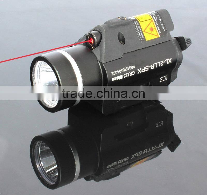 Tactical red laser sight scope and 200 lumen CREE Q5 LED flashlight combo