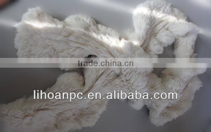 rex rabbit fur scarf