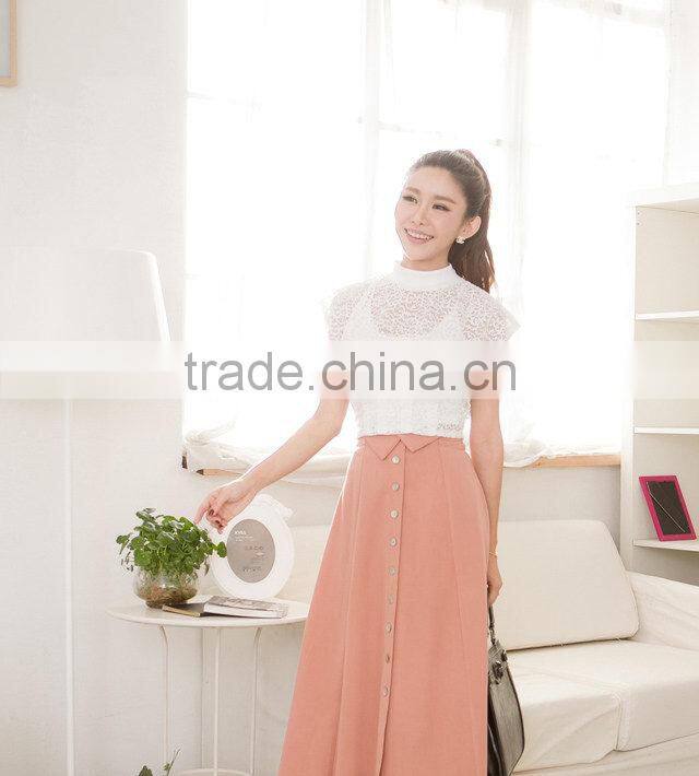 long khaki chiffon skirt OEM wholesale