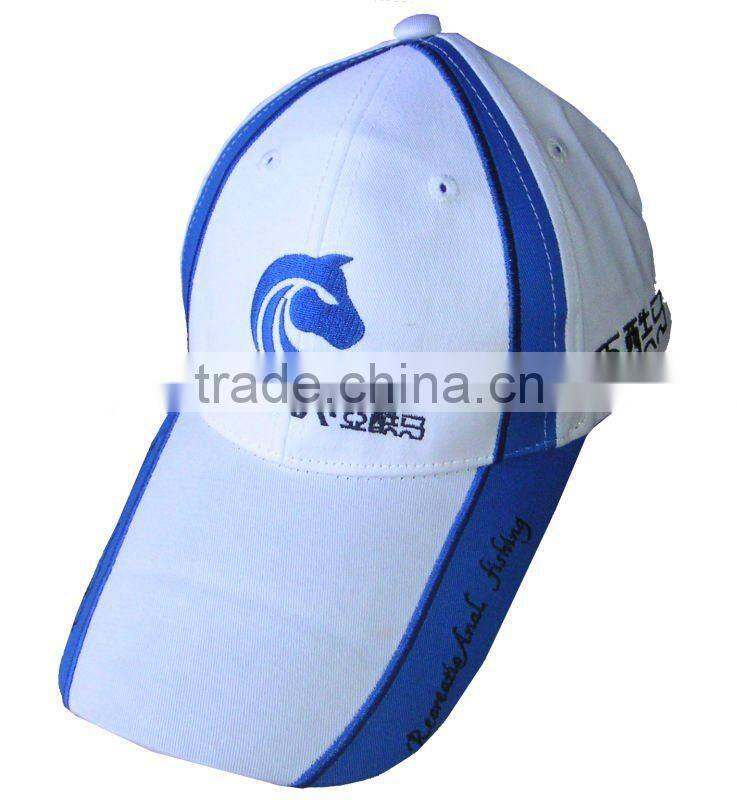 Embroidery white 100%Cotton Baseball Cap&Casual Hat